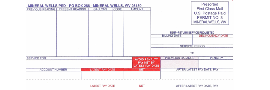 Image of Blank Water Bill