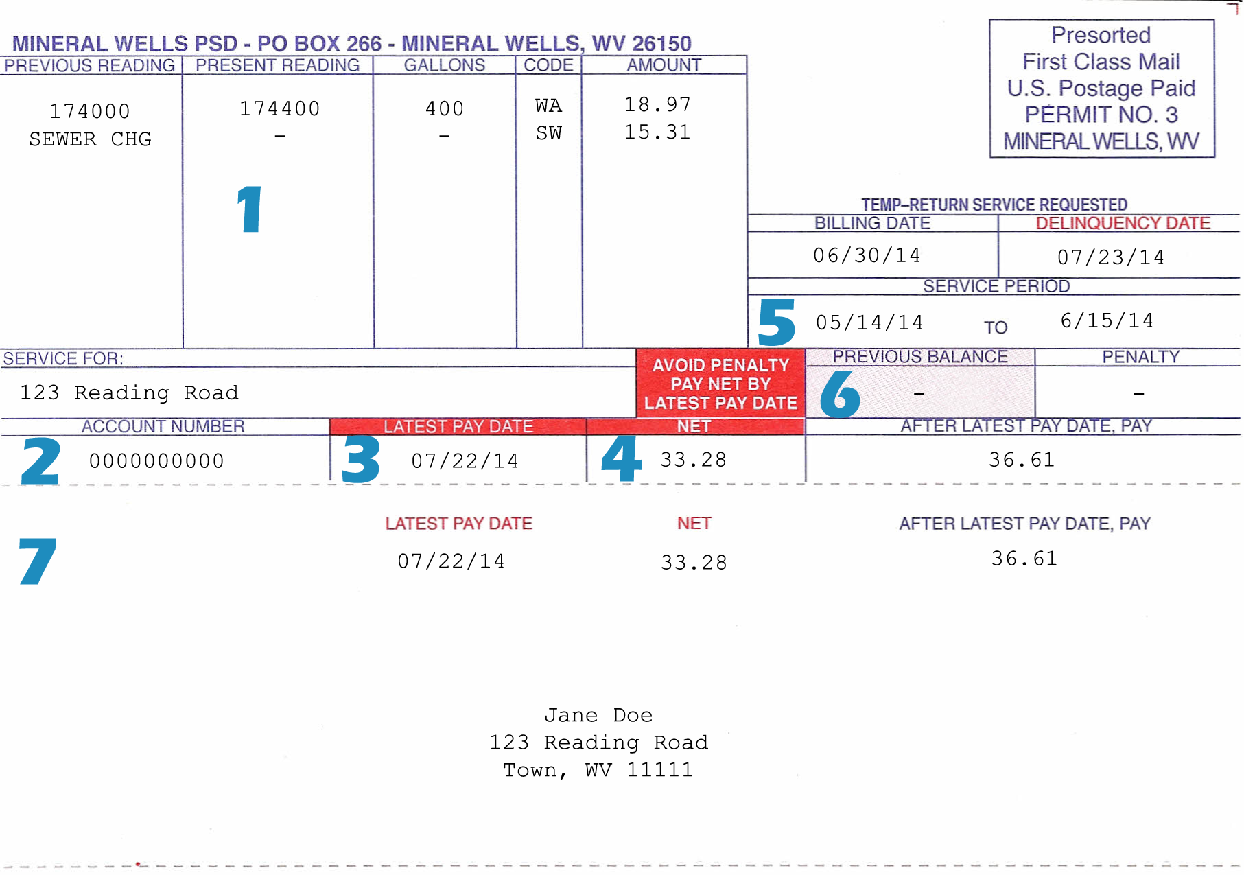 Bill Payment Mineral Wells PSD